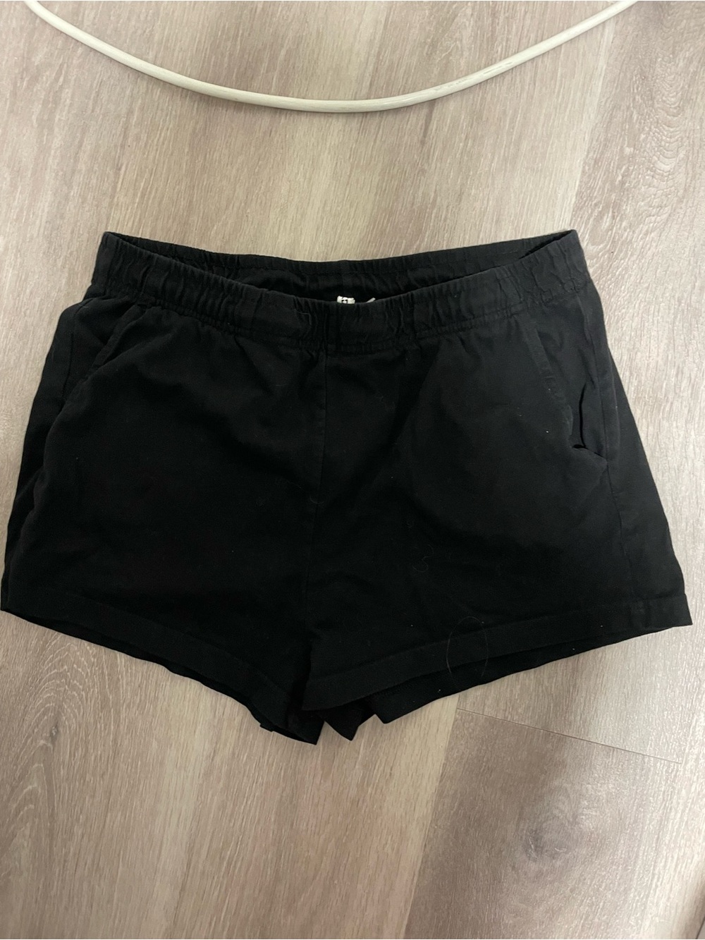 Divided Black High-Waist Elasticized Shorts